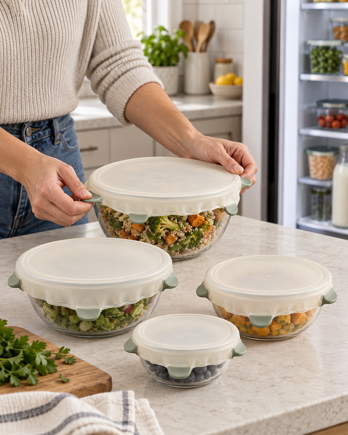 TotForge FreshFit Reusable Bowl Covers