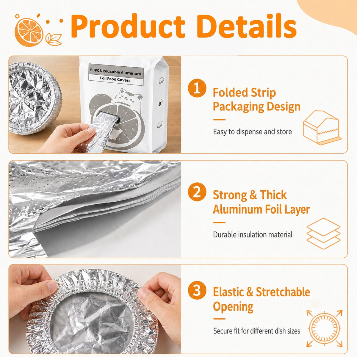 🔥 70% OFF Today✨SVOZK® Reusable Elastic Foil Food Covers – Keep Food Fresh, Warm & Protected 🍽️