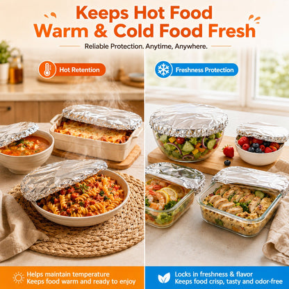 🔥 70% OFF Today✨SVOZK® Reusable Elastic Foil Food Covers – Keep Food Fresh, Warm & Protected 🍽️