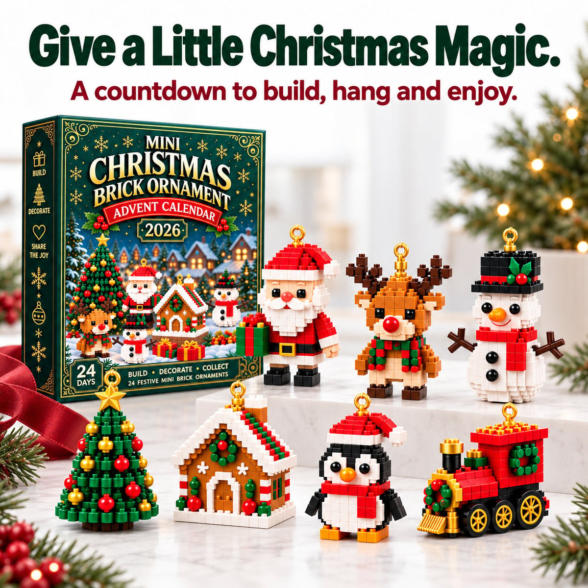 🎅🔥LAST DAY 50% OFF ✨ SVOZK® Christmas Countdown Brick Building Advent Calendar For Families