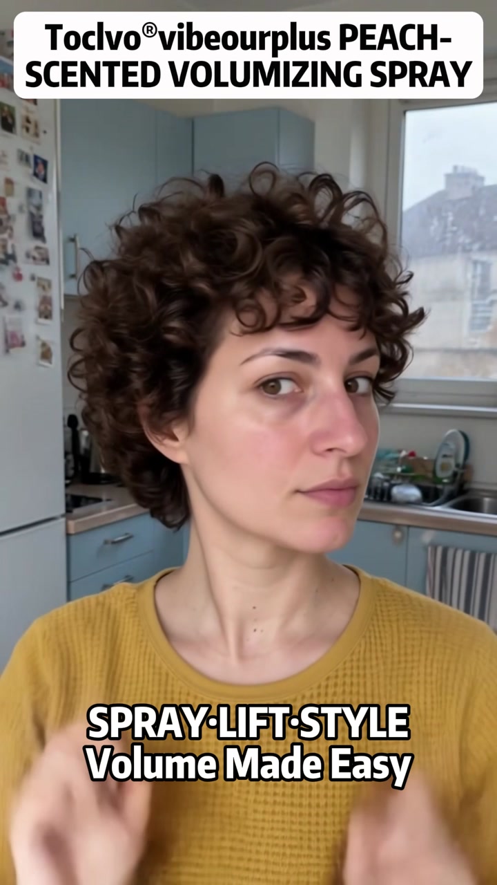 Short curly hair styling demonstration