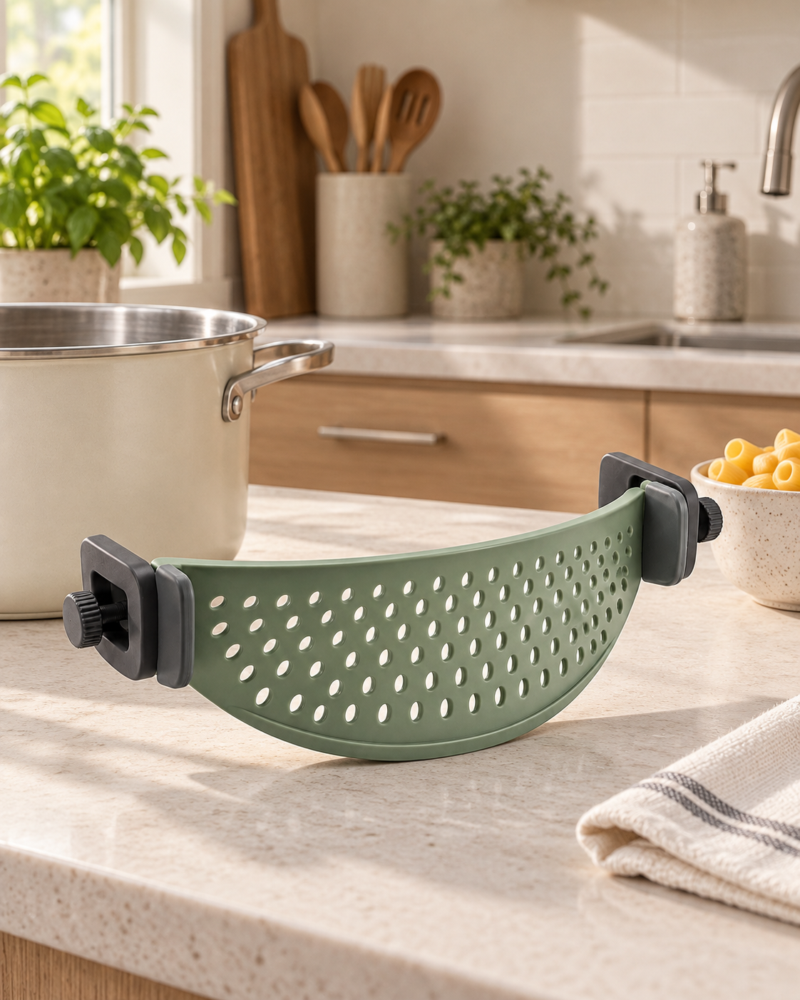 TotForge EdgeDrain Clip-On Pot Strainer