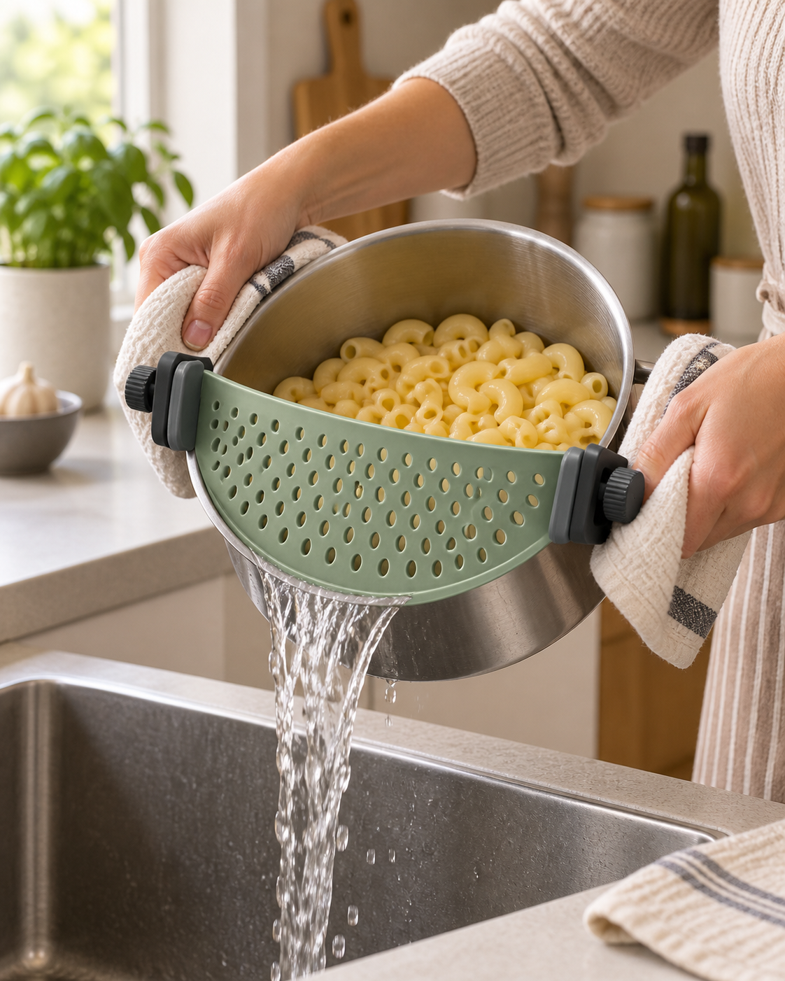TotForge EdgeDrain Clip-On Pot Strainer