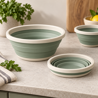 TotForge FoldPrep Collapsible Prep Bowl Set